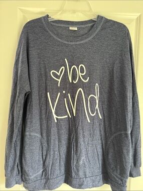 Be Kind Blue Graphic Pullover